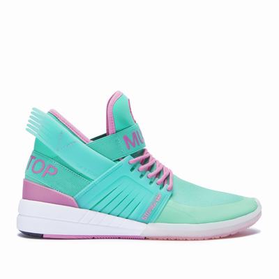 Férfi Supra SKYTOP V Magasszárú Cipő HU482693 Türkiz/Rózsaszín